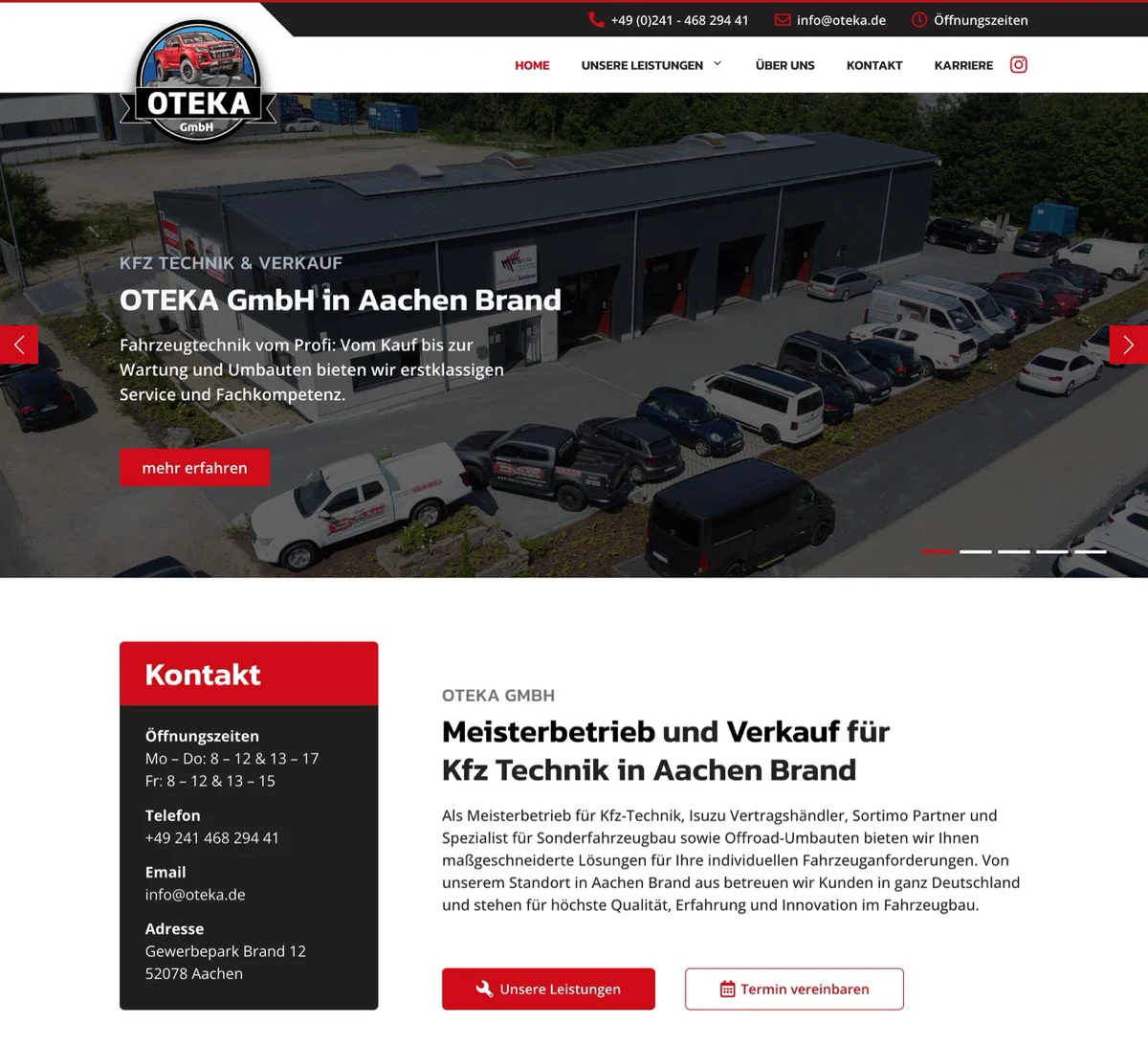Webdesign Projekt OTEKA GmbH